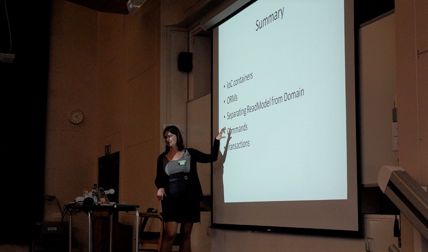 Barbara Fusinska presenting